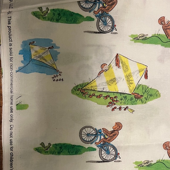 Curious George Fabric Vintage Style - Picture 3 of 13